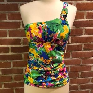 NWT Allen B. Floral Tankini Size 4
